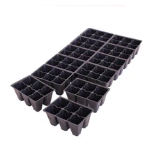 Handy Pantry Black Plastic Garden Tray Inserts – 5 Sheets, 72 Planting Pot