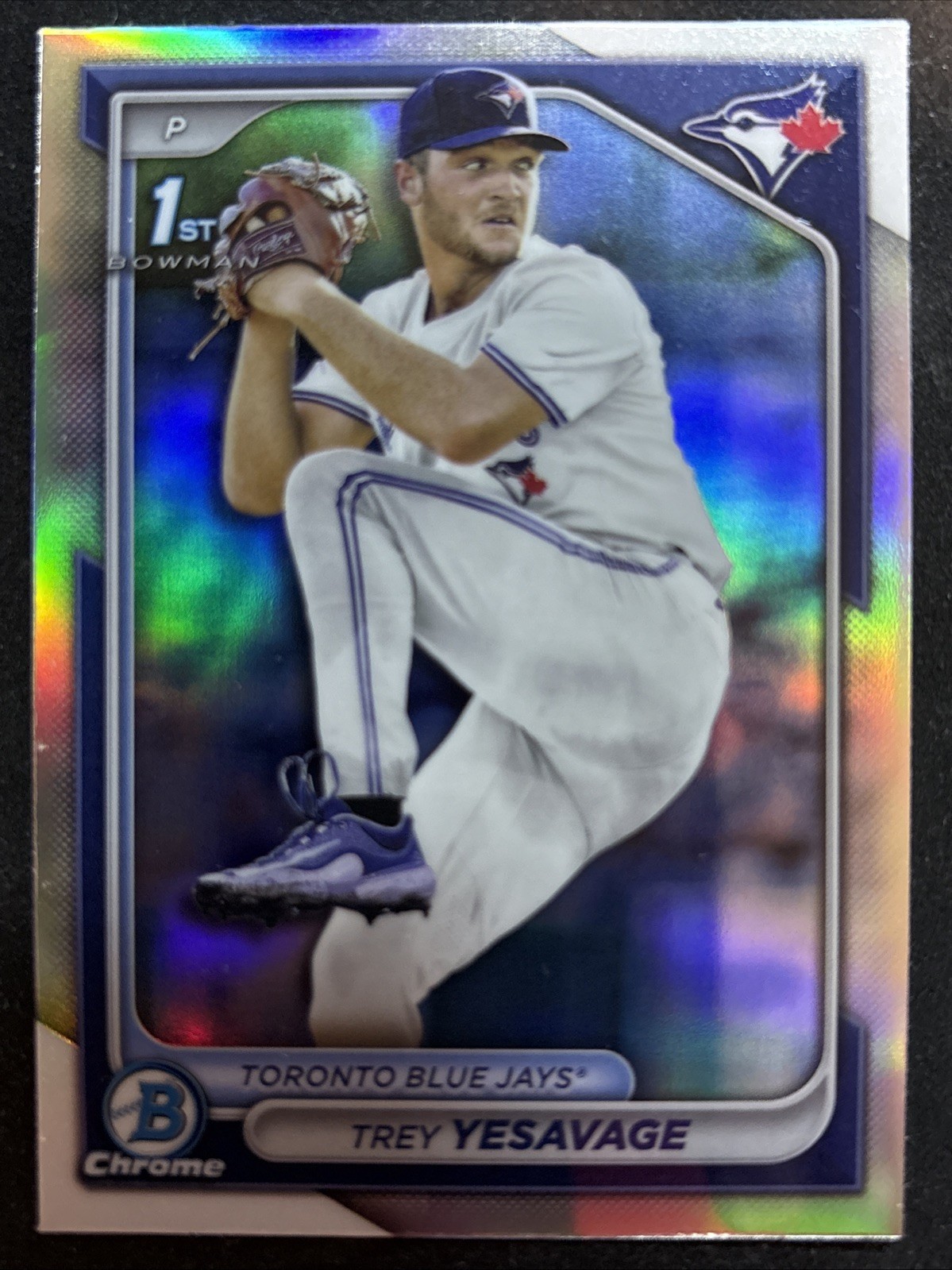 2024 Bowman Draft #BDC-92 Trey Yesavage 1st Chrome Refractor Toronto Blue Jays