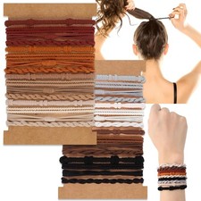 DIYDEC 32PCS Boho Hair Bracelets for Women Elastic Bracelets Hair Ties No Damage