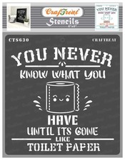 CrafTreat Reusable Funny Saying Stencils for Painting on Default Title, White