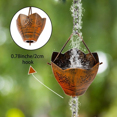 Kleine Schmetterling Regenkette Regenwasserumlenkung Ausgießereimer Wasserablaufkette