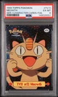 1999 TOPPS POKEMON SERIES 1 CHARACTER CARDS FOIL #TV11 MEOWTH PSA 6