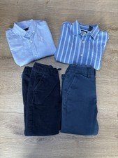 Boys Smart Next Zara Age 4 Years 3-4 Navy Blue Cord Trousers Chinos Shirts Bundl