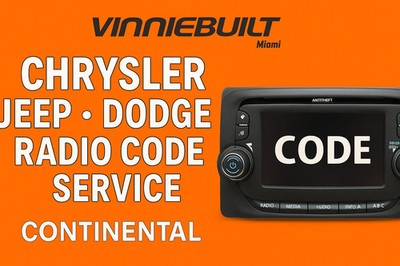 Chrysler Jeep Dodge Radio Code Service   Continental
