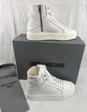Zadig  Voltaire ZV1747 High Flash Sneakers Women's EU 37 US 7 White NIB
