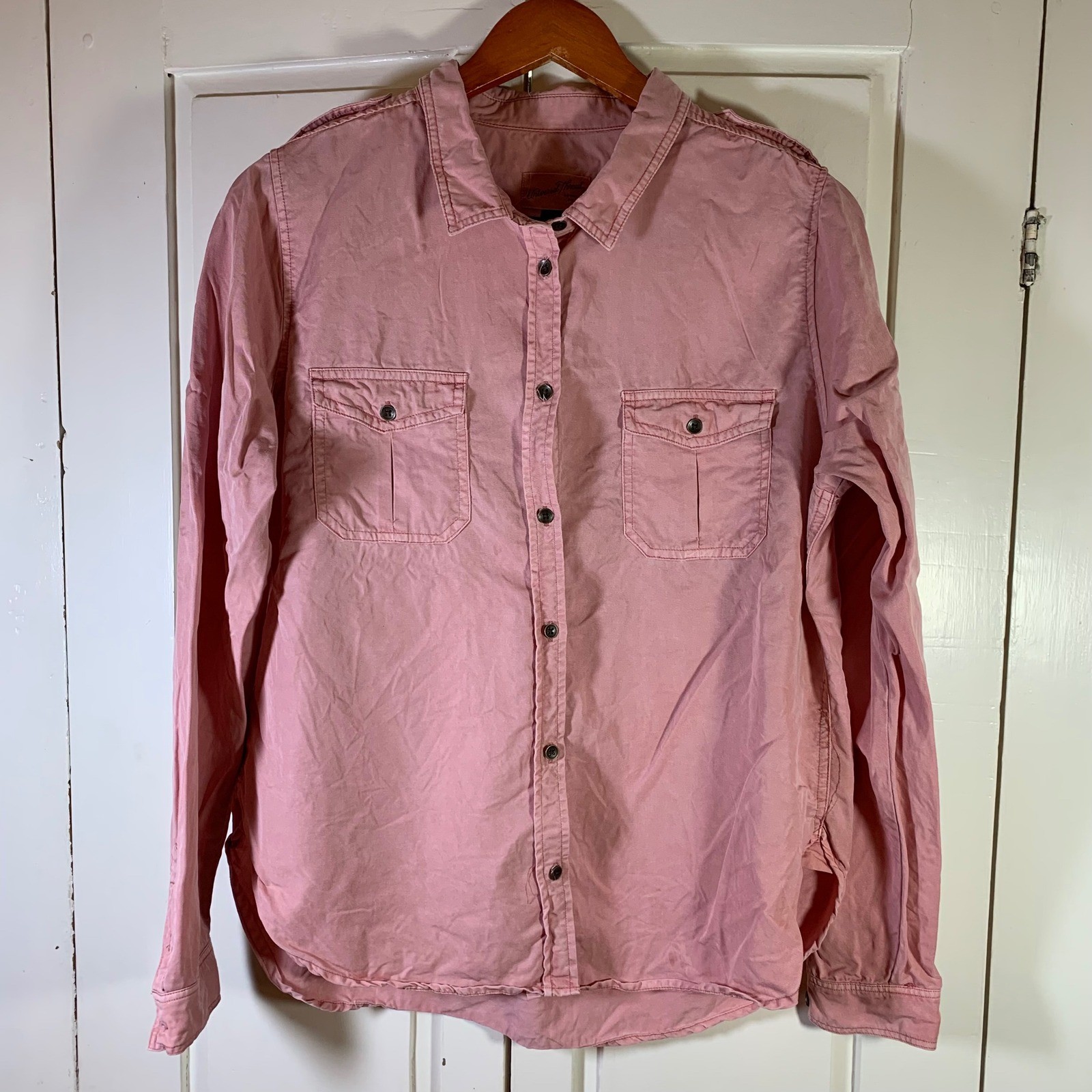 Universal Thread Pink Lyocell Button Up Shirt Wom… - image 2