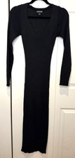 Pretty Little Thing Womens Ribbed Maxi Dress Size XS Y2K Capsule Parisian Indie