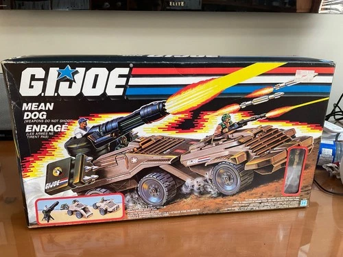 G.I. JOE VEHICLE MEAN DOG INBOX complete with action figure inside steel sealed