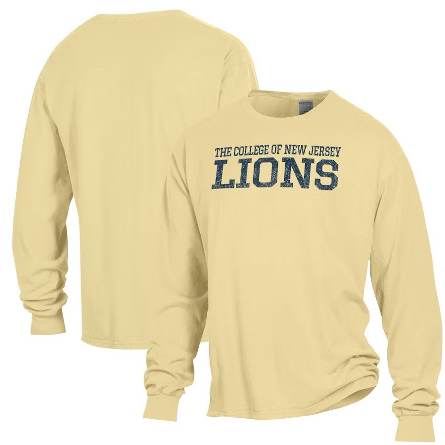 Men's ComfortWash Gold CNJ Lions Stack Dyed Long Sleeve Size L