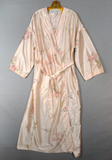Vintage 70s It's A Charm Robe 38-40 X Pink Pastel Floral Dot Retro Housecoat USA