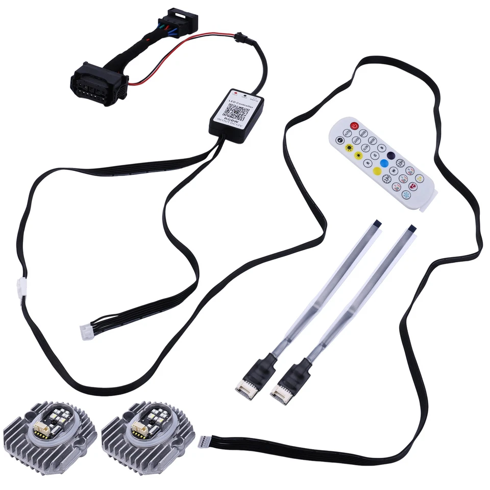 LED RGBW Angel eyes DRL Modules For BMW F90 M5 G30 530i 540i Adaptive Headlight - Image 2 of 4
