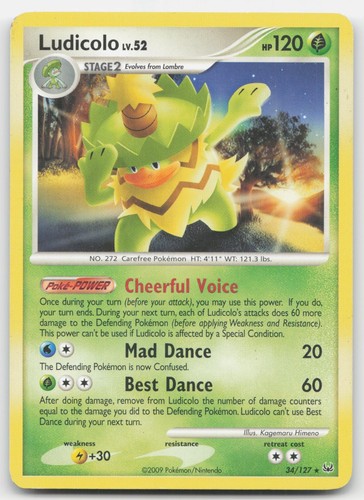Ludicolo 34/127 Rare Platinum Pokemon LP