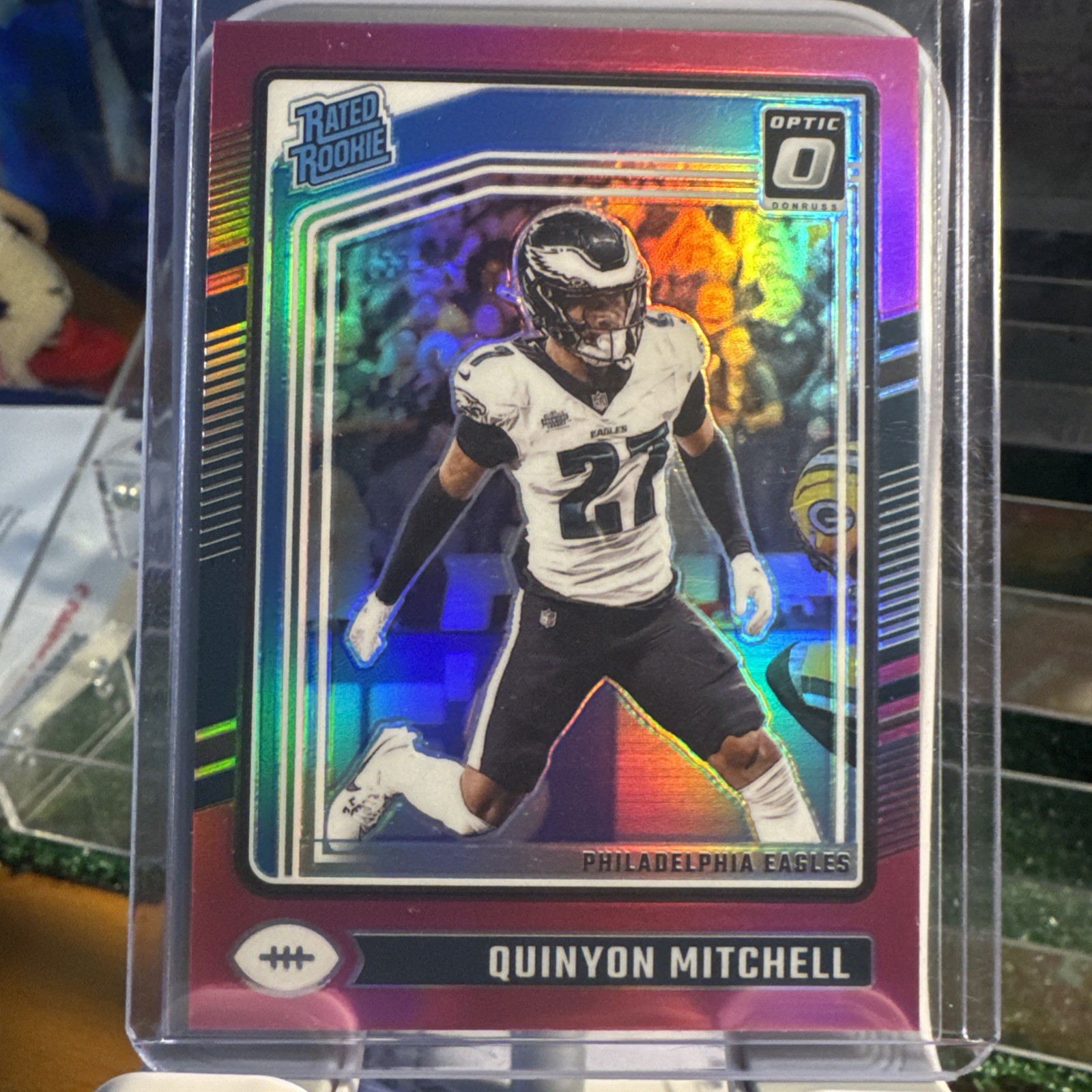 2024 Panini Donruss Optic Rated Rookie Quinyon Mitchell #282 Pink Prizm (RC)