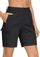 Women's Hiking Cargo Shorts Quick Dry Lightweight 7 Inch Golf Athlectic Casua...