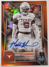 2025 Bowman Chrome U Malik Muhammad Orange Auto /25 BCA-MMU
