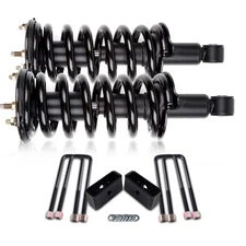 PICKOOR 2'' Rear Leveling Kit & 2 Front Complete Struts For Nissan Titan