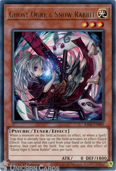 RA02-EN009 Ghost Ogre & Snow Rabbit : Ultra Rare 1st Edition YuGiOh Card