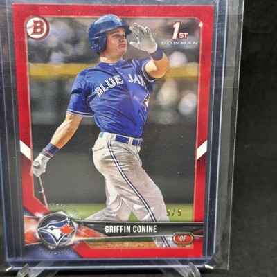2018 Bowman Draft Griffin Conine Red refractor RC 5/5 Bookend