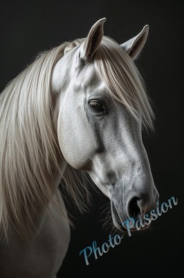 Foto A4 Pferd Portrait dramatisch - Wandposter (3013)