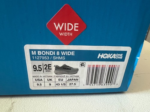 Hoka One One Bondi 8 Herren Größe 9,5 2E Weite Grau Laufschuhe Turnschuhe - Bild 2 von 18