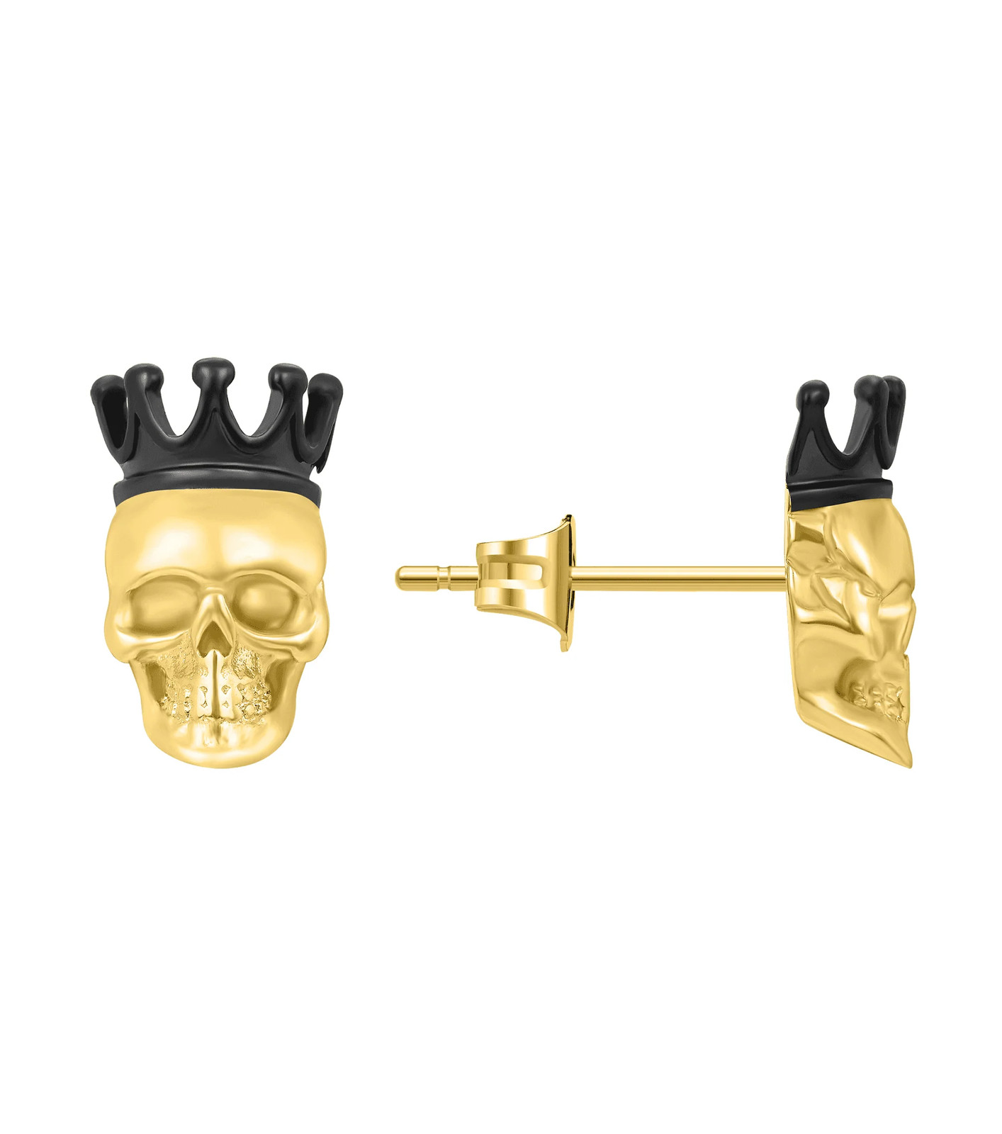 Pendientes Police Iconic Hombre Dorado – Pendientes Calavera 12mm (Iconic) Peage