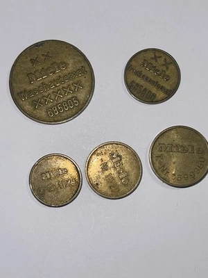 Münzen Vintage Miele Automaten Marken – Waschautomat Raritäten Selten (Z23) - Bild 1 von 4