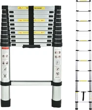 Telescoping Loft Ladder Extension Ladders 10.5Ft 330Lbs Max Load for Attic Loft 
