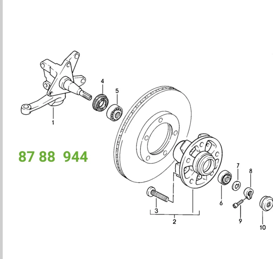 Placa de cobertura de freio PORSCHE 944 944S 82-91 proteção contra poeira dianteira 94435180403 - Imagem 3 de 4