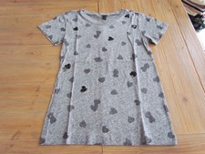NWT J.Crew Women's Size Small S Gray Sequin Heart Embroidered Tee Tshirt G8365
