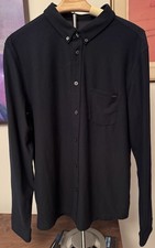 Vuori Ace Button Down Shirt Mens L Navy Performance Stretch Golf Travel V185i