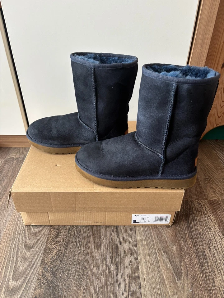 UGG Classic Short II Stiefel Navy Blau - Größe 36, Foto 3 von 5