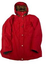 Womens PENDLETON Red Waterproof Breathable Trail Rain Jacket Sz M