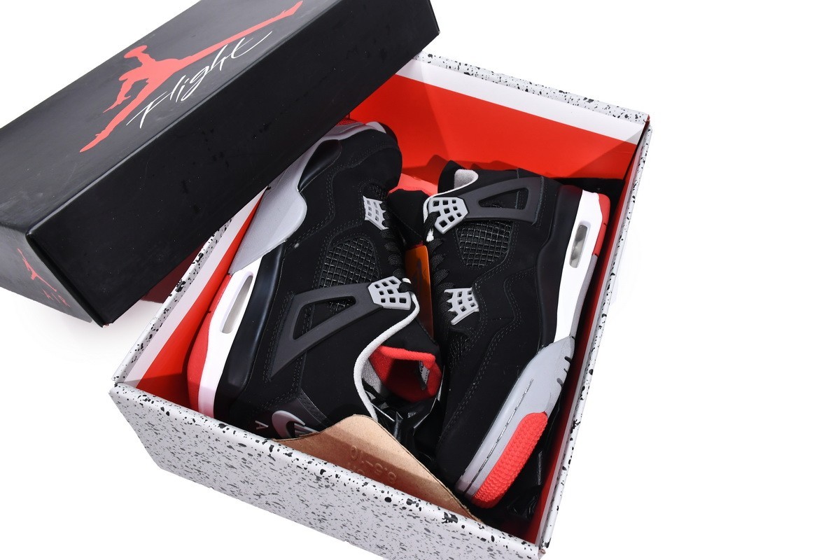 Jordan 4 Retro OG Mid Bred 2019 308497-060 Size 2019 Nike Air Jordan 4 Retro OG Bred Black Red 308497-060  main image 2