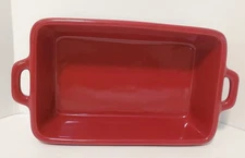 EUC~ Red Bobby Flay Stoneware Baking Dishes 3.6" x 6" Oven Safe to 375F
