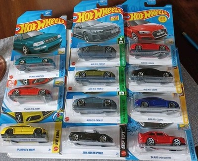 Hot Wheels AUDI R8 Spyder, '84 Quatro Sport,  Coupe, Avant, E-Tron Lot of 11 New