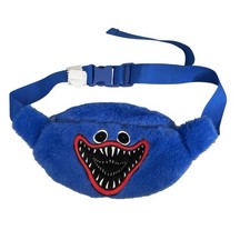 Poppy Playtime "Don't Mess With Huggy" Plush Fanny Pack Bag Blue Huggy Wuggy New