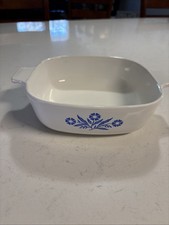 Vintage Corning Ware 1 Quart Blue Cornflower Small Casserole