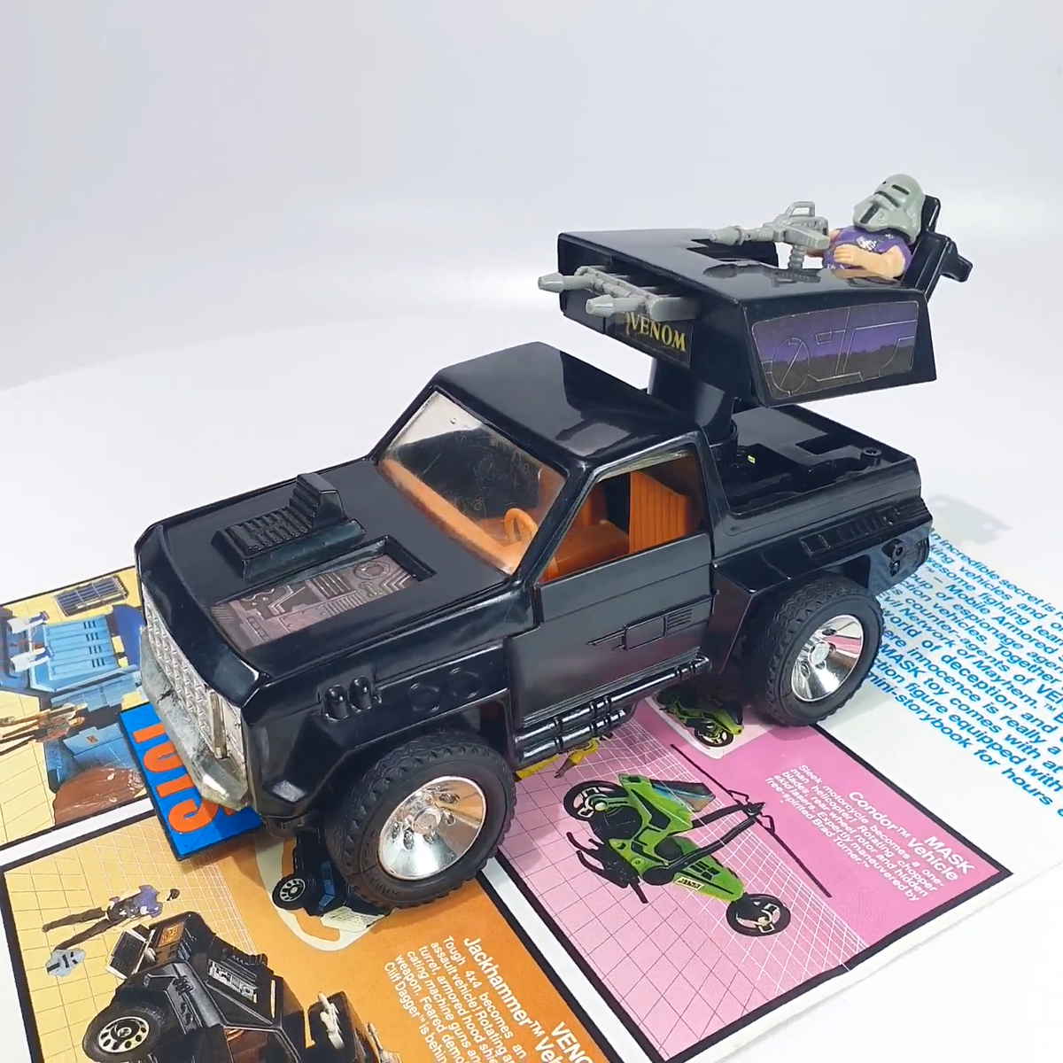 M.A.S.K. JACKHAMMER 100% COMPLETE w CLIFF DAGGER w Short Mask