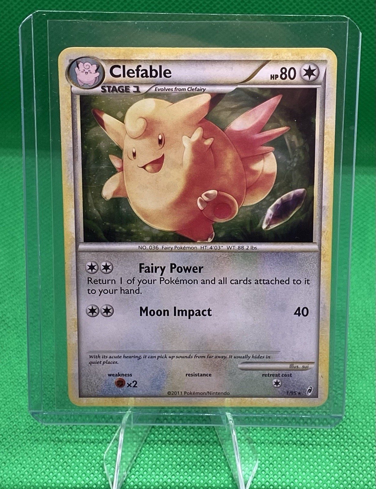 Clefable - Call of Legends (CL) HoloFoil Pokemon Trading Card Rare Printing 1/95