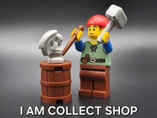 LEGO MINIFIG TAILLEUR DE PIERRE CASTLE MEDIEVAL ACCESSOIRES ET GARGOUILLE (NEUF)