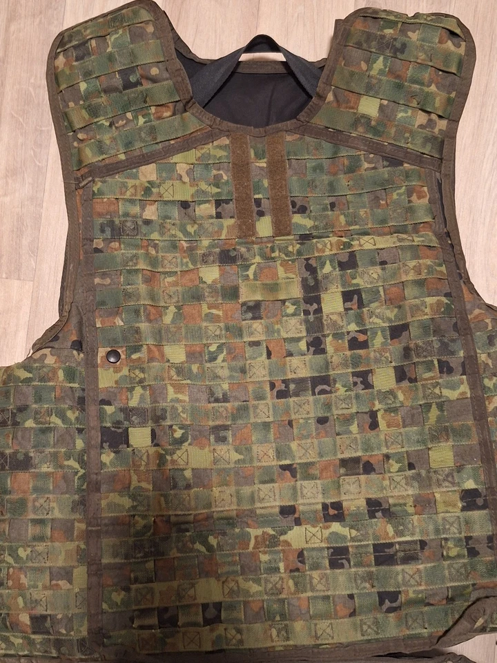 Bundeswehr Schutzweste Massiv Stichschutz Kampfmittelräumung mit Gurt - Bild 2 von 4