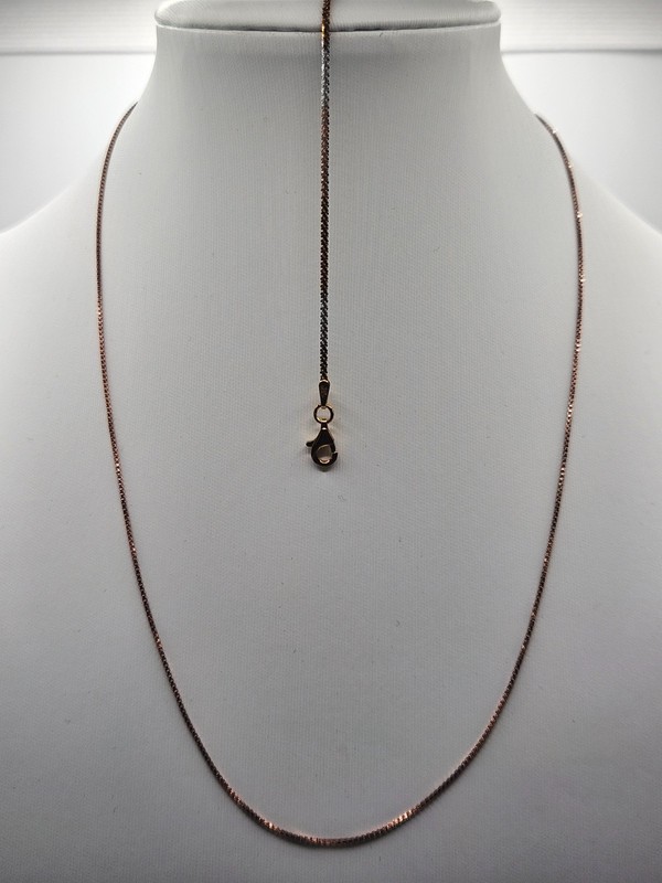 Italian Tri-Color .925 Sterling Silver 18" Box Chain & 8" Bracelet Set 3.1g