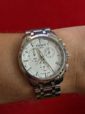 Tissot Couturier GMT Chronograph 43mm Quartz White Dial Ref. T035.439.A