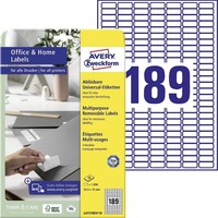 Avery Zweckform Universal-Etiketten 25,4 X 10 Mm Weiß 1.890 Etiketten