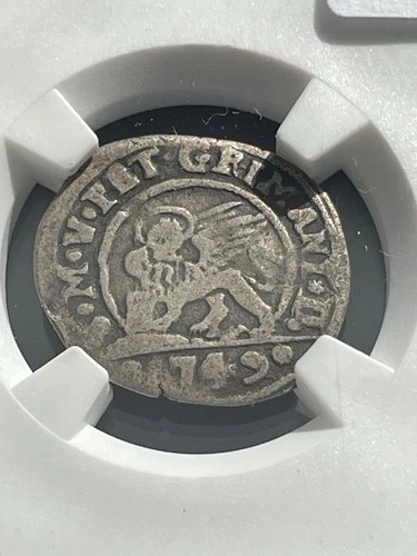 1749 Italy Venice Silver 10 SOLDI Pietro Grimani NGC F 12 (Fine 12) W. 1.00 gram