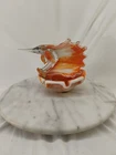 Vintage Murano Style Glass Sailfish Swordfish Marlin Candy Dish Ashtray READ