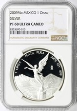 2009-Mo Mexico 1 Onza Silver Libertad NGC PF68 Ultra Cameo Proof
