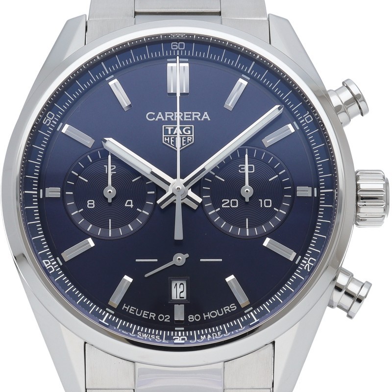 TAG HEUER Carrera Calibre Heuer 02 Chronograph Blue CBN2011.BA0642 Stainless...