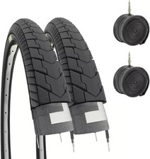 2 Copertoni Bici 26 Nero + 2 Camere Bicicletta 26x1 3/8 Olanda City Bike Gomme