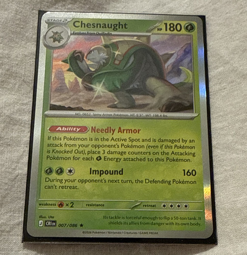 Nintendo Pokémon TCG Chesnaught 007/086 Rare Holo Stage 2 180HP EN 2026